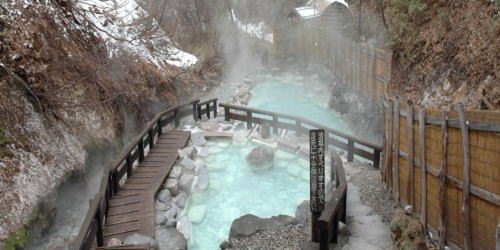 蔵王温泉の露天風呂
